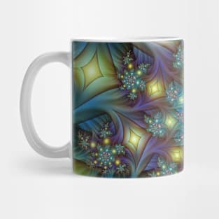 Illuminated, Modern Colorful Fractal Pattern Mug